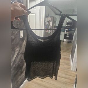 WOMENS SOLID COLOR SHEER CASUAL CAMISOLE KNIT TOP WOMENS SIZE XS 👽